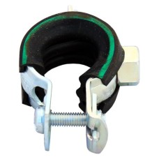 Хомут сантехнический крепежный трубный стальной оцинкованный с резиновой прокладкой Optimal Junior Mupro 49 мм