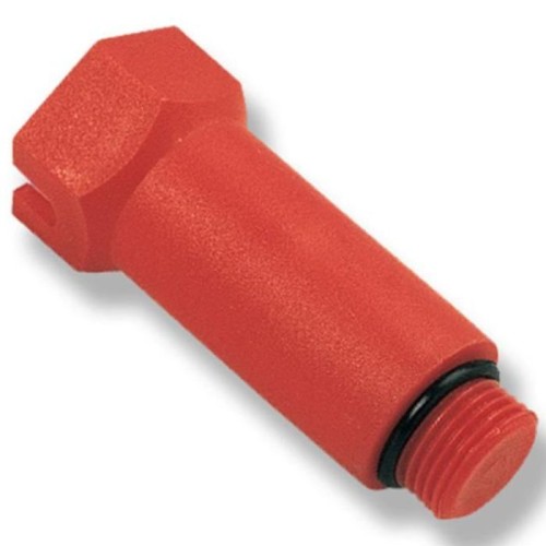 Заглушка пластиковая НР (НАР) L=68мм 1/2" красная для водорозетки РОС в Волгограде