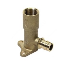 Водорозетка латунная Дн 20-3/4" ВР (ВН) с фланцем для PE-X труб РОС