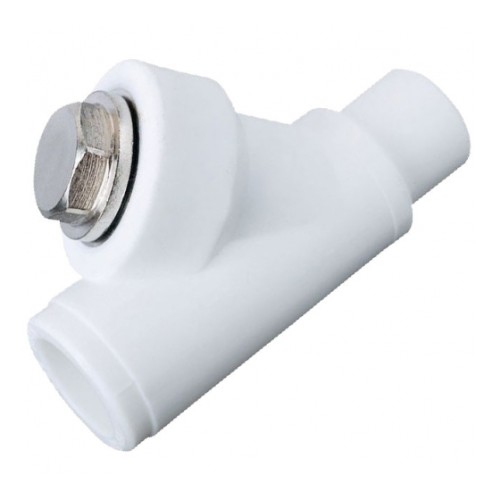 Фильтр PP-R сетчатый белый Дн 20 45гр внутренняя пайка RTP (РосТурПласт) в Волгограде