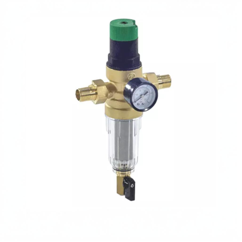 Фильтр сетчатый Т-образный латунный Ду-25 (1") Ру-25 НР (НАР) (Т<70°С) с регулятором давления Honeywell FK06 в Волгограде