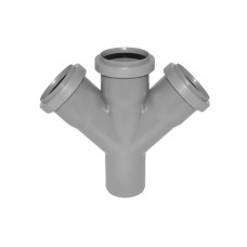 Крестовина PP-M одноплоскостная бесшумная белая Дн 110-110-110 45гр б/нап в/к RTP (РосТурПласт)