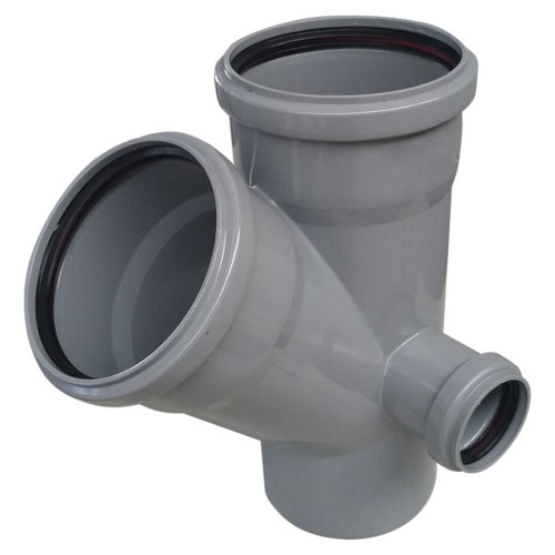 Крестовина PP-H двухплоскостная левая и правая серая Дн 110-110-50 45гр б/нап RTP (РосТурПласт) 2 в Волгограде