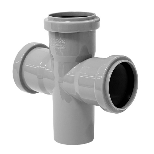 Крестовина PP-M одноплоскостная бесшумная белая Дн 110-110-110 87гр б/нап в/к RTP (РосТурПласт) в Волгограде