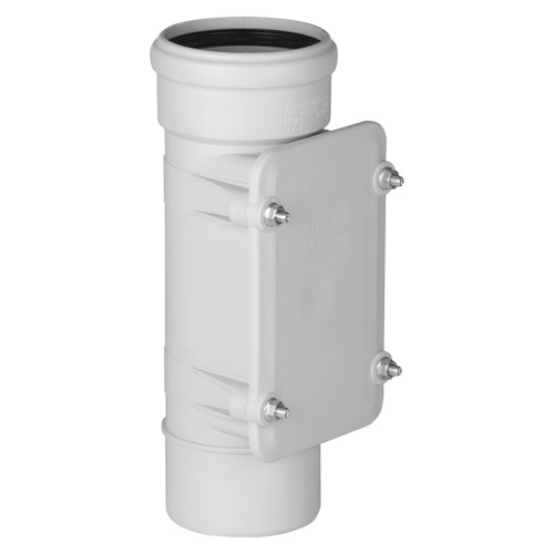 Ревизия канализационная PP-MD с крышкой Дн 160 (DN150) светло-серая бесшумный б/нап в/к Ostendorf Skolan dB SKRE в Волгограде