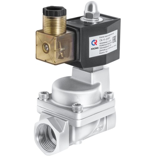 Клапан электромагнитный нержавеющий открытый прямого действия с внутренней резьбой 1,0 МПа 15х68 мм 1/2" в Волгограде