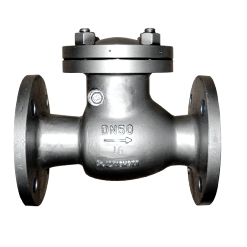 Клапан обратный стальной поворотный фланцевый 1,6 МПа 19с76нж 80х310 мм в Волгограде