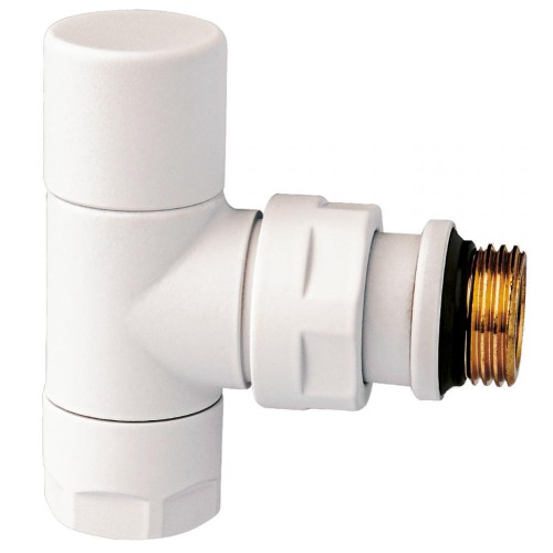 Клапан термостатический угловой Ду-15 (1/2") Ру-10 ВР-НР (ВН-НАР) белый серия E Oventrop в Волгограде