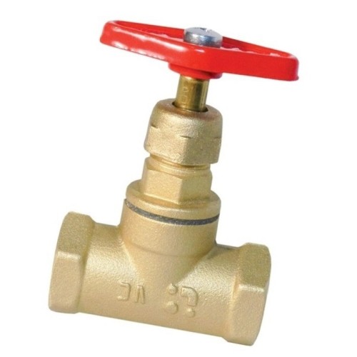 Клапан запорный латунный с внутренней-наружной резьбой 1,6 МПа 15б1п Цветлит 50х101 мм ТУ 206-3973235-01-93 в Волгограде