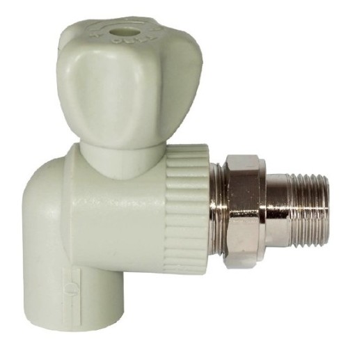 Клапан запорный угловой PP-R наружная резьба 2,5 МПа VALFEX 20 мм 1/2" ГОСТ 32415-2013 в Волгограде