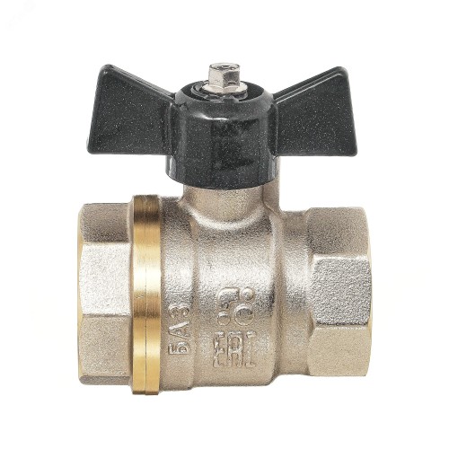 Кран запорный латунный угловой стандартнопроходной с ручкой-бабочкой ВР-НР Ру 40 Pride LD 15 мм 1/2" в Волгограде