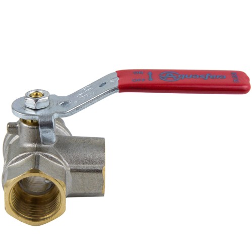 Кран запорный латунный трехходовой стандартнопроходной с ручкой-рычагом ВР (ВН) Ру 25 Ideal 128 Itap 20 мм 3/4" в Волгограде