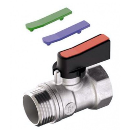 Кран запорный латунный полнопроходной с ручкой-флажком ВР-НР Ру 16 R694 Giacomini 15х46 мм 1/2" в Волгограде