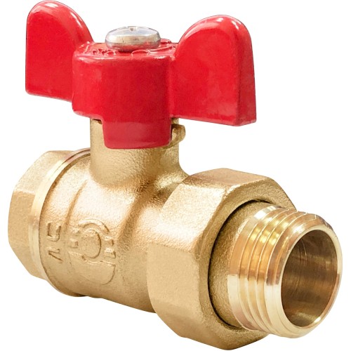 Кран запорный латунный полнопроходной с ручкой-бабочкой ВР-НР Ру 16 Стандарт 231 ГАЛЛОП 15 мм 1/2" в Волгограде