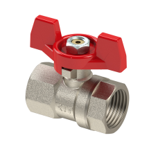 Кран запорный латунный полнопроходной с ручкой-бабочкой ВР (ВН) Ру 16 Optibal Oventrop 15 мм 1/2"