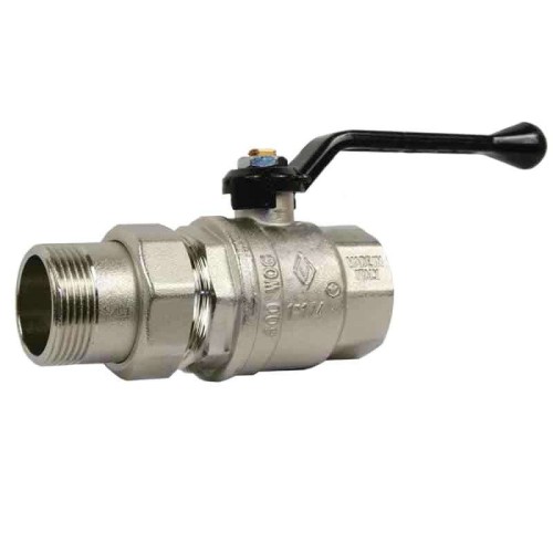 Кран запорный латунный стандартнопроходной с ручкой-рычагом ВР-НР Ру 40 Bugatti 605 Bugatti 15 мм 1/2" в Волгограде