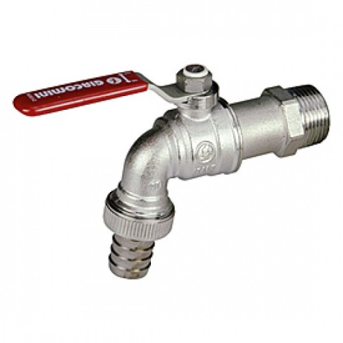 Кран водоразборный латунный стандартнопроходной с ручкой-рычагом НР-штуцер Ру 10,5 R621 Giacomini 15х82 мм 1/2" в Волгограде