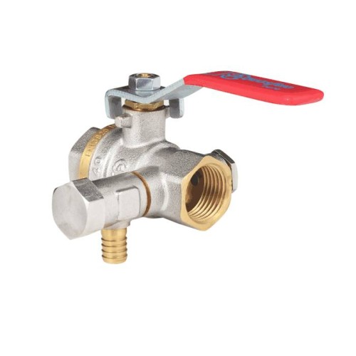 Кран запорный латунный со спускником полнопроходной с ручкой-рычагом ВР (ВН) Ру 25 Ideal 115 Itap 20 мм 3/4" в Волгограде