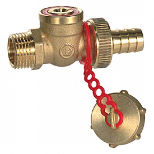 Кран шаровый латунный сливной стандартнопроходной со штуцером НР Ру 10 R608 Giacomini 15х78 мм 1/2" в Волгограде