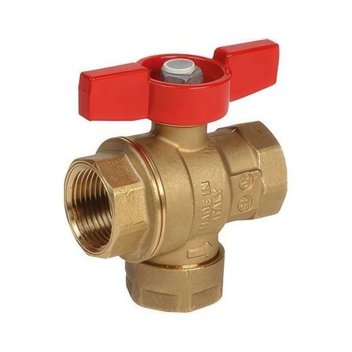 Кран запорный латунный с фильтром полнопроходной с ручкой-бабочкой ВР (ВН) Ру 32 R701 Giacomini 15 мм 1/2" в Волгограде