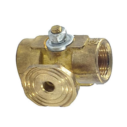 Кран латунный трехходовой стандартнопроходной для манометра с фланцем без ручки ВР (ВН) Ру 16 11Б18БК, КПТ ВИПРА 15 мм 1/2" в Волгограде