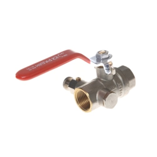 Кран латунный со спускником полнопроходной с ручкой-рычагом ВР (ВН) Ру 40 BVR-DR Ридан 15 мм 1/2" в Волгограде