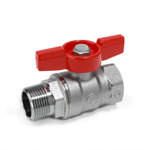 Кран запорный латунный стандартнопроходной с ручкой-бабочкой ВР-НР Ру 42 R254D Giacomini 10х55 мм 3/8" в Волгограде