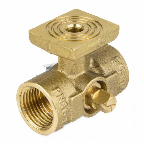 Кран латунный трехходовой стандартнопроходной для манометра с фланцем без ручки ВР (ВН) Ру 16 Aquasfera 1061 Aquasfera 15 мм 1/2" в Волгограде
