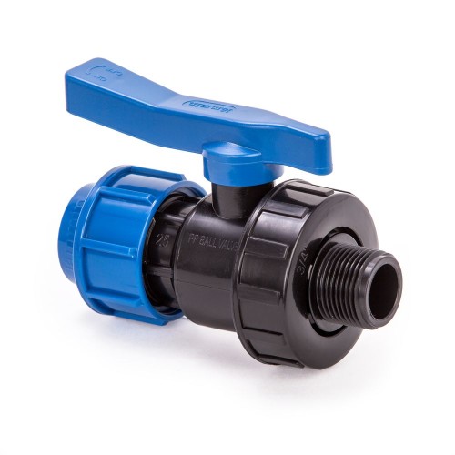 Компрессионный кран ПНД Дн 40-1" Ру-10 НР (НАР) RTP (РосТурПласт) в Волгограде