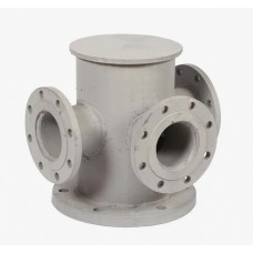 Крест с пожарной подставкой фланцевый ППКФ стальной Ду 300-150