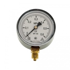 Манометр радиальный диаметр 63 мм 0-25 кгс/см2 (0-2,5 МПа) G 1/4 МТ-63 Багория