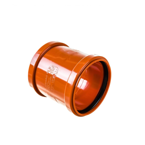 Муфта НПВХ (ПВХ) двухраструбная Дн 160 коричневая безнапорная соединительная в/к Ostendorf KGMM в Волгограде