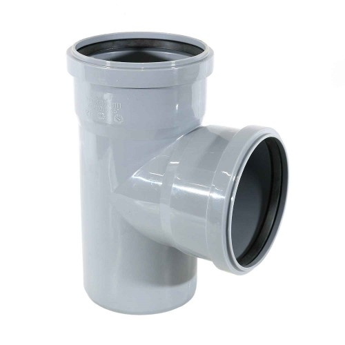 Тройник НПВХ (ПВХ) с раструбом Дн 50-50 87гр серый безнапорный в/к ТУ 6-49-33-92 Агригазполимер в Волгограде