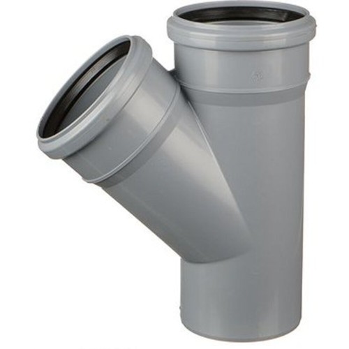 Тройник НПВХ (ПВХ) с раструбом Дн 50-50 45гр серый безнапорный в/к ТУ 6-49-33-92 Агригазполимер в Волгограде