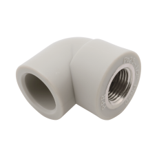 Угольник PP-R комбинированный серый ВР (ВН) Дн 25-3/4" 90 гр Wavin Ekoplastik