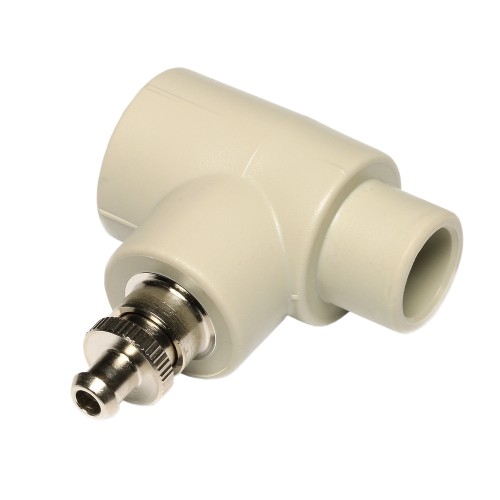 Штуцер PP-R серый с выпускным вентилем Дн 20 Wavin Ekoplastik в Волгограде