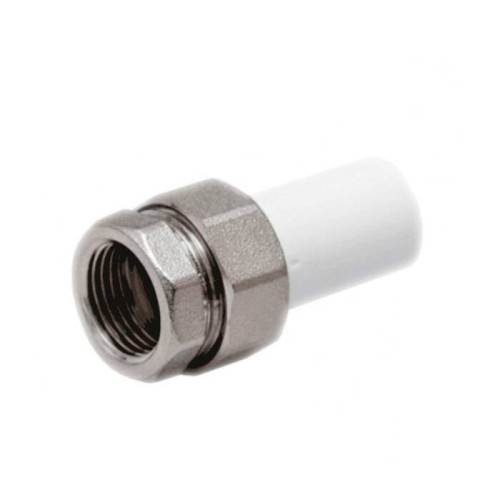 Соединитель PP-R с накидной гайкой Дн 20-3/4" белый Pro Aqua в Волгограде