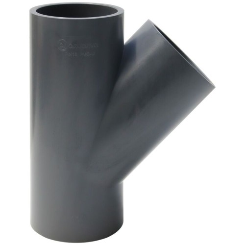 Тройник ПВХ клеевой Дн 160 45гр Ру-16 серый напорный Aquaviva в Волгограде