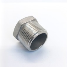 Заглушка нержавеющая шестигранная торцевая НР Ру 16 AISI 304 32 мм 1 1/4"