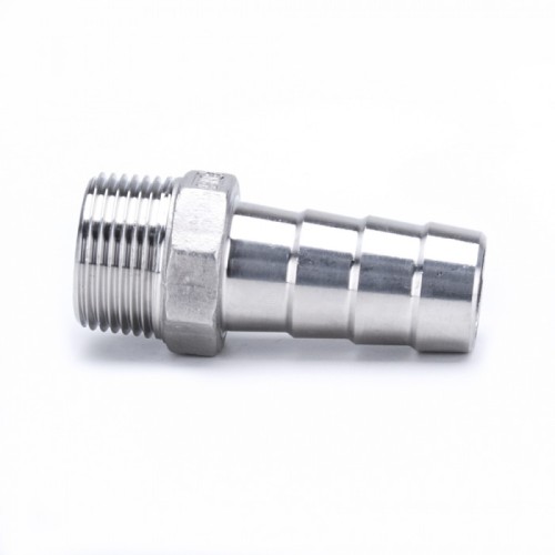 Штуцер нержавеющий под шланг елочка НР Ру 16 AISI 304 20 мм 3/4"