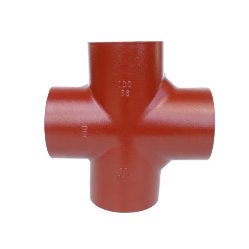 Крестовина чугунная SML Ду 125-100-100 88гр безраструбная Китай в Волгограде