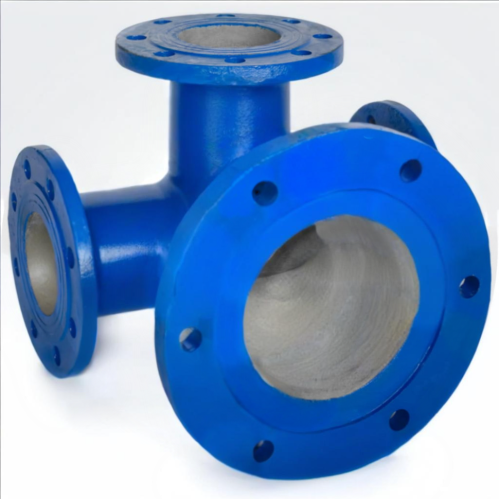 Тройник с пожарной подставкой фланцевый ППТФ Ду 500-100 (L=600-375) ВЧШГ с ЦПП цинк+AL ГОСТ ISO 2531-2012 в Волгограде