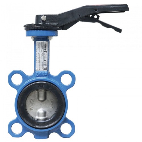 Затвор ручной с чугунным диском и рукояткой межфланцевый 1,6 МПа EPDM ЗПФ GG25 ЛАЗ 100х51 мм в Волгограде