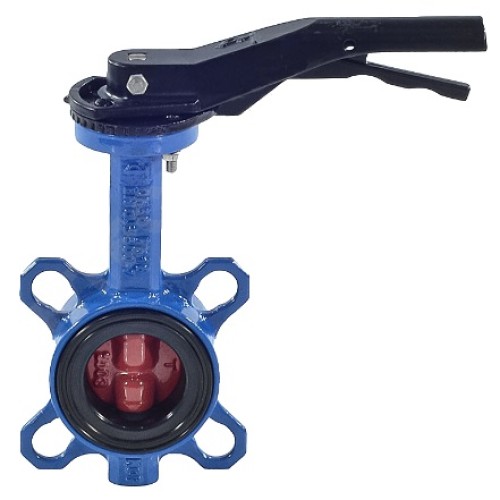 Затвор ручной с чугунным диском и рукояткой межфланцевый 1,6 МПа EPDM VPI4448 GGG50 Tecofi 80х45,5 мм в Волгограде